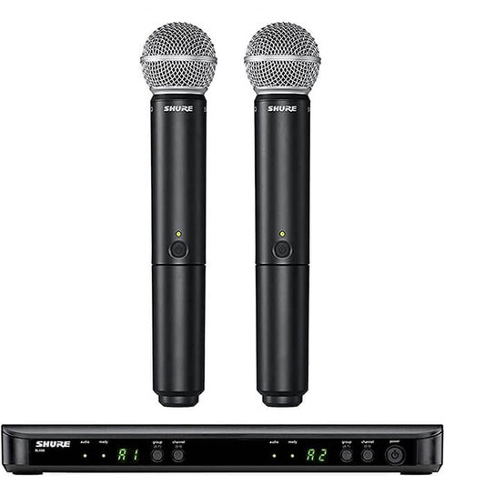 SHURE BLX288/SM58 (DUAL-CHANNEL WIRELESS MICS)